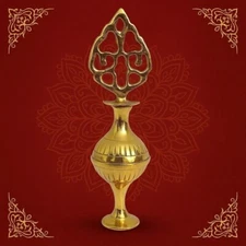 Old Islamic Kohl Surma Bottle Brass with Stick | Vintage Arabic Eyeliner Bottle