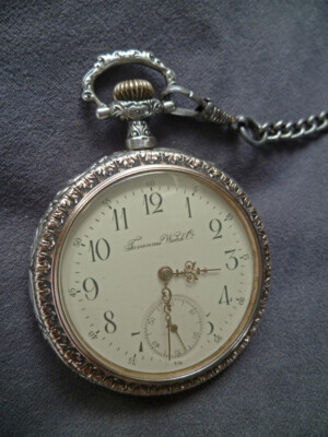 Tavannes Watch Co - Taschenuhr Silber 800 Handaufzug um 1900