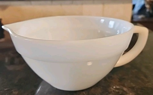 Vintage Fire Anchor Hocking Milk Glass Mixing Pitcher Handle, Pour Spout