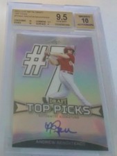 2015 ANDREW BENINTENDI    AUTOGRAPH  BGS 9.5  LEAF TOP  PICKS  SILVER  AUTO