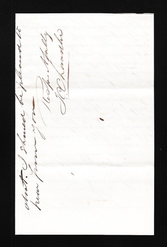 TC Chandler Real Estate Newark NJ 1876 Docketed Signed Letter & Cover 7y - Picture 5 of 6