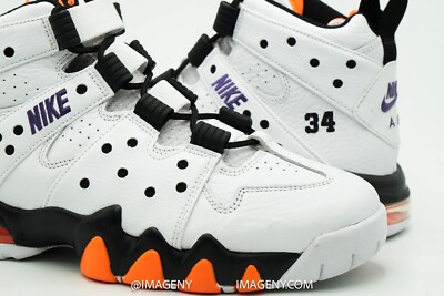 NIKE AIR MAX 2 CB94 SIZE 8 CHARLES BARKLEY SUNS WHITE BLACK