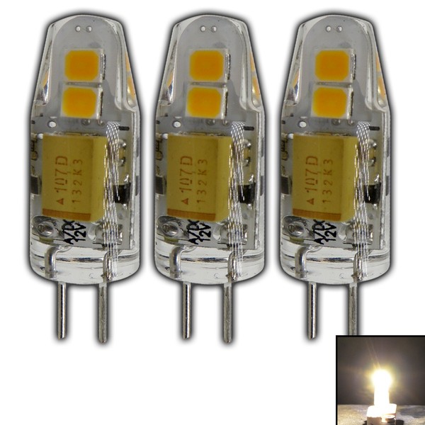3X G4 Led 1,5 Watt 12V Ac/Dc Warmweiß Dimmbar Lampe Leuchtmittel Birne GlüHbrine-image
