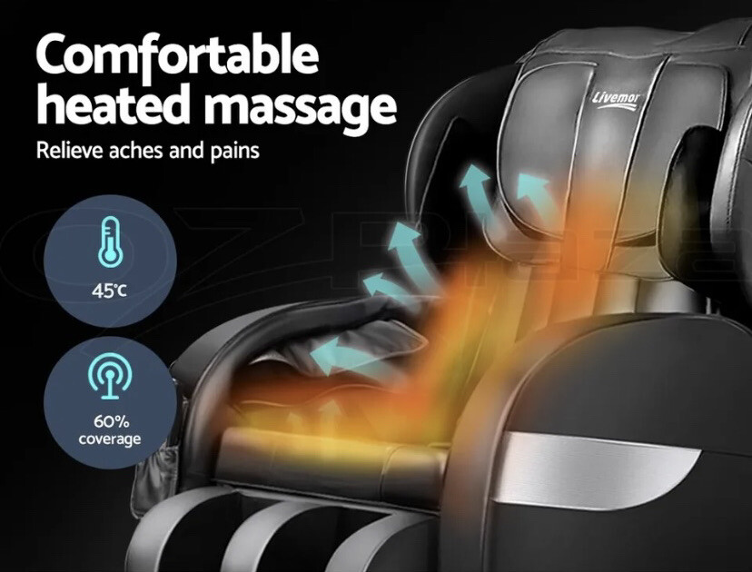 Livemor Electric Massage Chair Full Body Zero Gravity Shiatsu Recliner