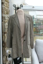 Hamells Beige Black Lined Jacket Hip Length Size 16 Has Pockets Hardly Worn