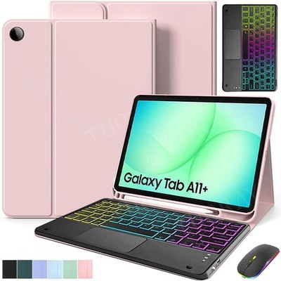 Touchpad Beleuchtete Tastatur für Samsung Galaxy Tab A11+ S11 S10 S9 FE S8 Hülle