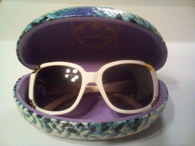 Curations by Stephanie Greenfield Celebrity Sunglasses WHITE Animal Print Case