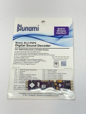 Ho Soundtraxx 885616 Blunami BLU-PNP8 Digital Sound Decoder Baldwin & Diesels