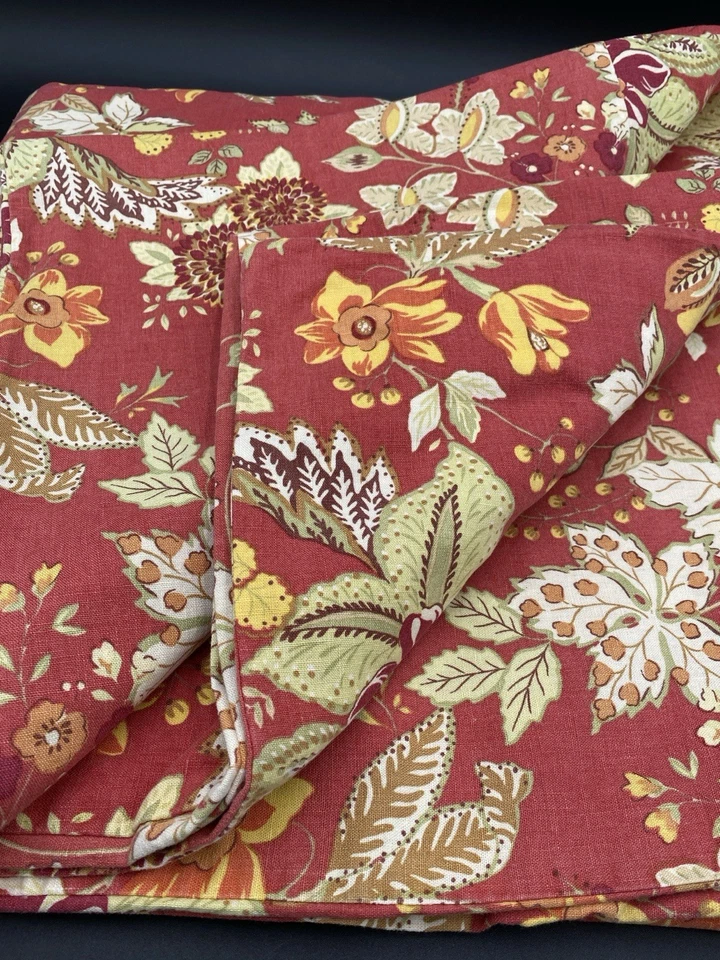 Capa de Edredom Queen POTTERY BARN Linho Jacobino Floral Linho Pesado Algodão *Falha - Imagem 3 de 4