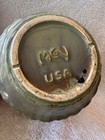McCoy Green Glossy Ceramic Bamboo Planter Pot 7"H 8" Round USA 1940s — photo 5