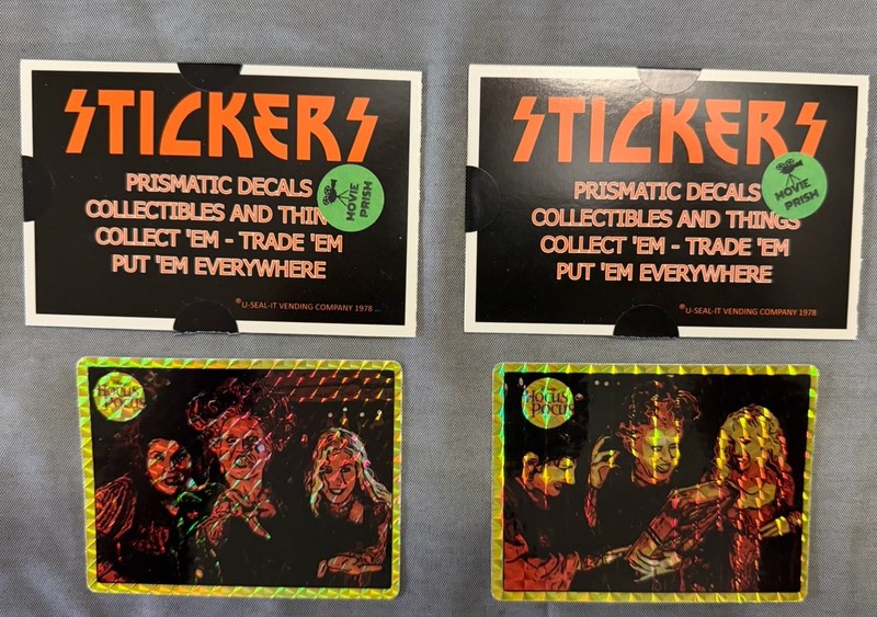 Vintage Prism Movie Stickers Hocus Pocus. 2 Designs. Very Collectable! Rare