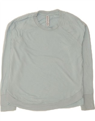Athleta Damen Sweatshirt Pullover UK 14 mittelblau Modal BK13