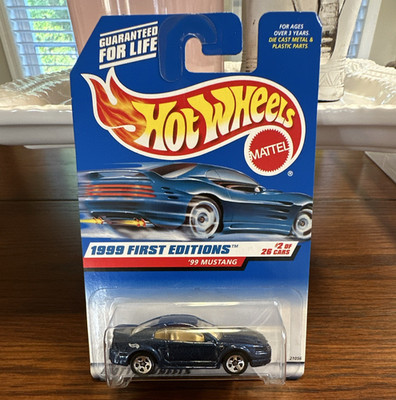 Hot Wheels 1999 First Editions Ford '99 Mustang Blue 1:64 Diecast Unopened