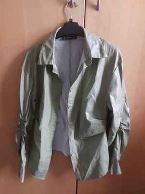 Women's Long Sleeve Vegan Faux leather Shirt/blouse/jacker Size Medium