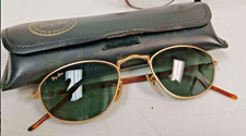 Vintage 1990's B L RAY-BAN AVIATOR SUNGLASSES w/ Oval Lenses  Original Case