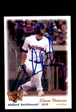 Signed Baseball Card Auto Shane Peterson 2010 Midland RockHounds
