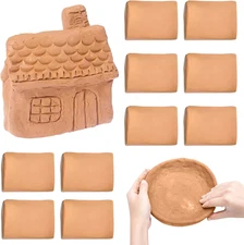 Natural Terra Cotta Self Hardening Pottery Clay - 11 Lb Low Fire Baking Clay for