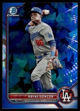 2022 Bowman Draft Chrome Sky Blue Refractor Rayne Doncon Los Angeles Dodgers