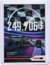 Fernando Alonso 2025 Topps Chrome Formula 1 #TS-5 F1 Top Speed Refractor