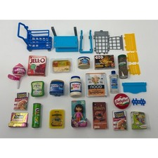 Zuru Mini Brands Lot of 20 Pieces With Shopping Cart Shelf Food Toys Etc