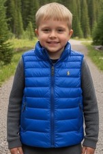 Polo Ralph Lauren Toddler Boy s Royal Blue Puffer Vest 4T Preppy Lightweight