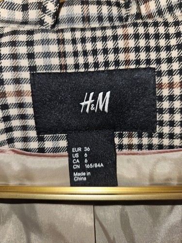 Blazer/giacca a quadri H&M marrone e marrone taglia 6 - Foto 6 di 9