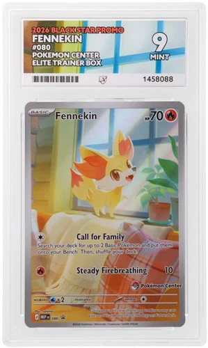 2026 Pokemon MEP EN #080 Fennekin Pokemon Center ACE 9