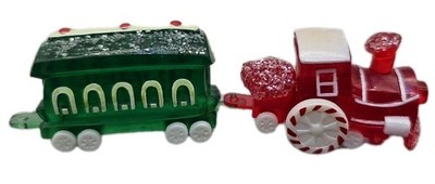 Vintage Hallmark Merry Miniatures Sweet Express Train Set of 2 1988 1989 [139]