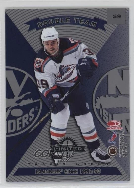 1997-98 Donruss Limited Double Team Eric Fichaud Travis Green #59 - Image 2 of 2