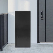 35.4x11.42×14.96 Parcel Drop Box Package Delivery Box Large Mail Box w/Key Lock