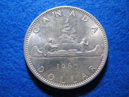 1965 Canada Silver Dollar - Bright Uncirculated - Bit Hazy - Variety?