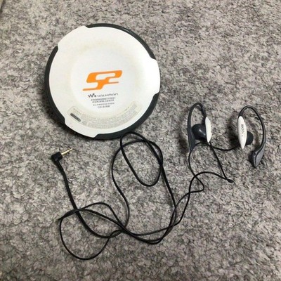 SONY D-NS505 Sports Walkman CD Player White ATRAC Tested Playback from JAPAN