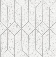DL26700_ Arber Geometrisch WüRfel Weiß Und Silber Fine Decor Tapete