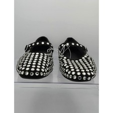 A New Day Issa Black Rhinestone Mary Jane Flats Embellished Buckle Strap