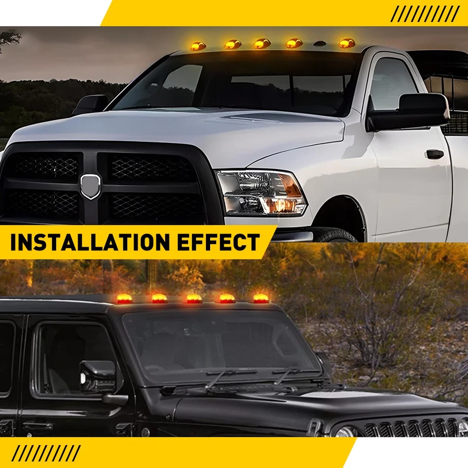 Luz de techo cabina ligera cabina cabina con energía solar para camioneta Dodge Ram 03-18 Amber Fit Foto 2 de 4