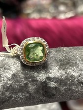 925 Sterling Silver Peridot Ring, Size 7