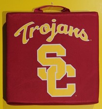USC TROJANS 🏈 Card Red & Gold Stadium Seat Cushion SC Logo  NWOT.