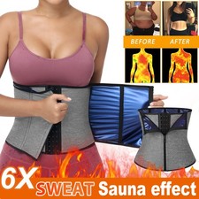 Women Waist Trainer Trimmer Corset Sweat Belly Band Sports Girdle Sauna Suit US