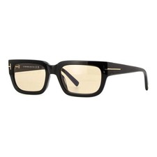New Tom Ford FT1075 01E Shiny Black/Brown 54-19-140 Sunglasses