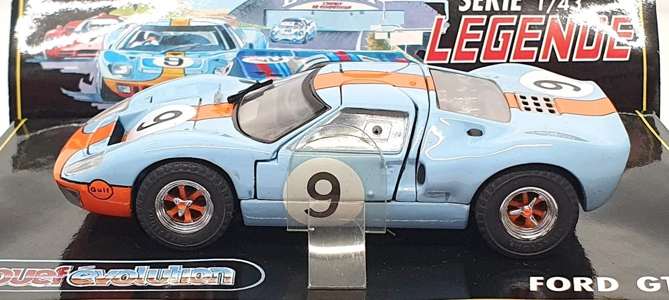 Jouef 1/43 Scale 100400 - Ford GT40 #9 Le Mans 1968 - Lt. Blue/Orange - Image 3 of 4