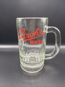 Vintage Stroh's Beer Glass Mug
