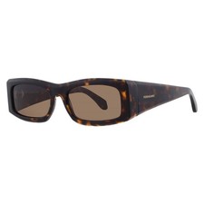 Salvatore Ferragamo Brown Rectangular Men's Sunglasses SF2012S 242 57