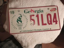 Georgia License Plate Centennial Olympic Game #51LQ4