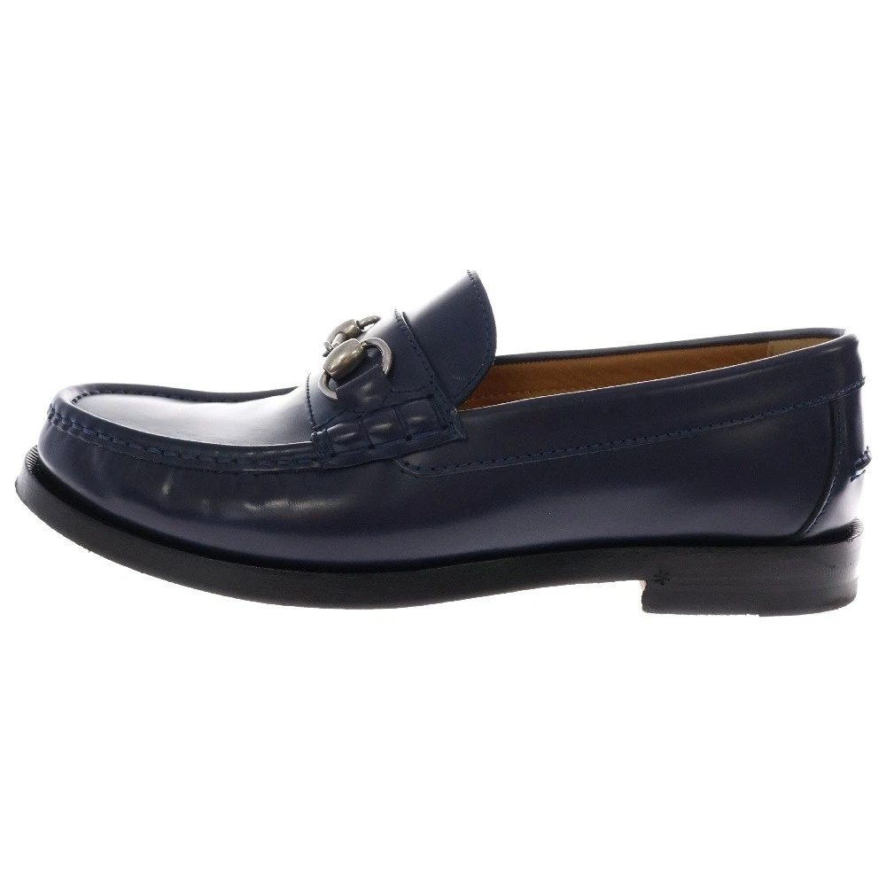 Mocassins Gucci Horsebit bleu marine 776660 chaussures pointure 6,5 cuir véritable