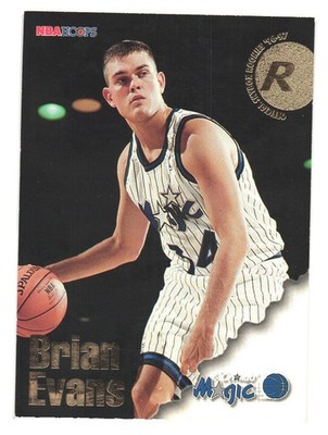 1996-97 NBA Hoops Basketball Orlando Magic Brian Evans RC