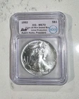 1992 American Silver Eagle MS70 ICG