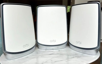 NETGEAR Orbi RBK853 AX6000 Tri-Band Mesh Wi-Fi 6 System (3-pack) - White