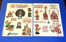 Vintage Suzy's Zoo Holiday Stickers
