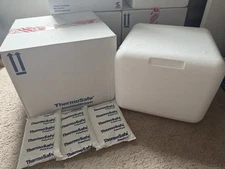 THERMOSAFE Insulated Shipper Container Styrofoam COOLER  Kit 14.62’x 14.62’x11’