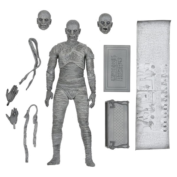 Universelle Monster 7 Zoll MaßStab Actionfigur | Die Mumie (Schwarz & Weiß)-image